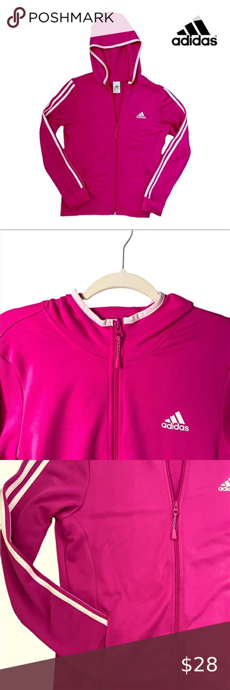 Adidas pink zip ups